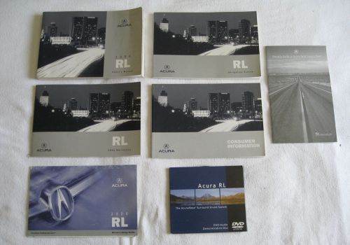 2006 acura rl oem owner&#039;s owners manual w/navigation &amp; setup guides (books only)