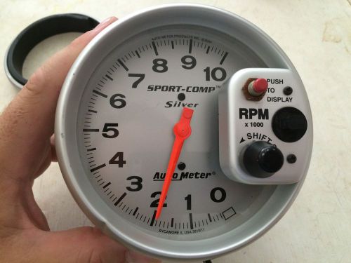 Autometer pro comp tachometer silver series 0-10,000rpm