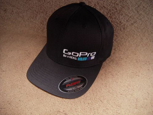 Gopro go pro motorsports trucker black fitted hat !!!! nice !!
