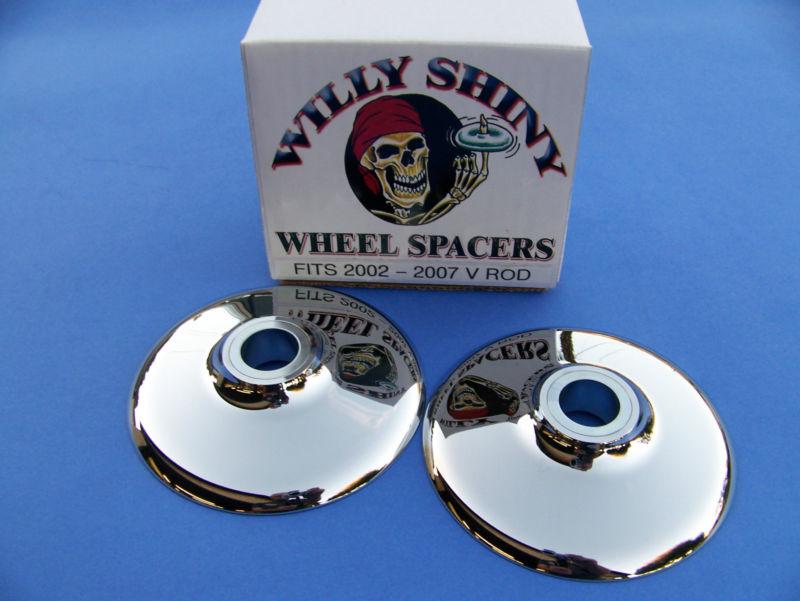 Harley vrod wheel spacers for 2002 - 2007 models 1'' axle -they hide the hub