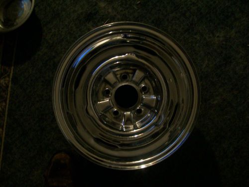 Vintage chrome reverse wheel 15 inch 4 3/4 chevy