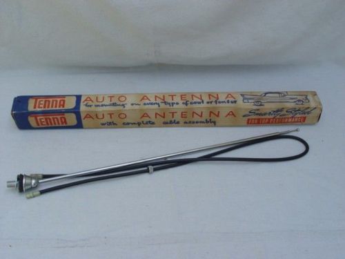 Vintage 58&#034; tenna  f-255 st auto antenna cable assembly cowl fender mount