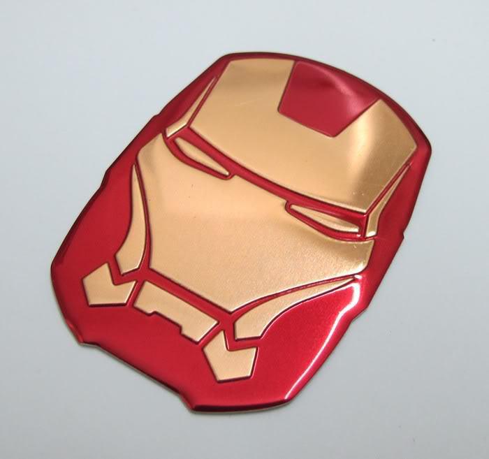 Iron man mask iron man car logo grille trunk emblem logo badge sticker decal 1pc