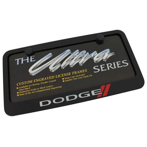 Dodge new logo black license plate frame