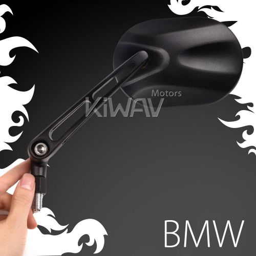 Vawik stark motorcycle mirrors black cnc aluminum 10mm 1.5 pitch for bmw θ