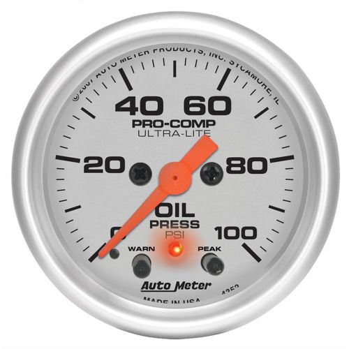 Autometer 4352 ultra-lite electric oil pressure gauge