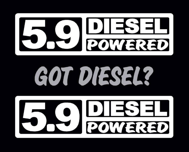 2 diesel powered 5.9 decals 2 chrome got diesel emblem badge cummins ram sticker