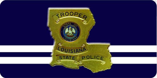 State trooper louisiana aluminum novelty collectible auto plate 6x12