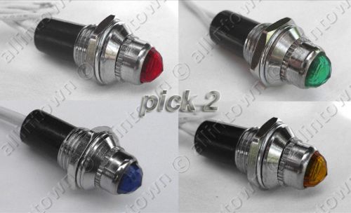 12v mini dash pilot indicator light hot rod new!