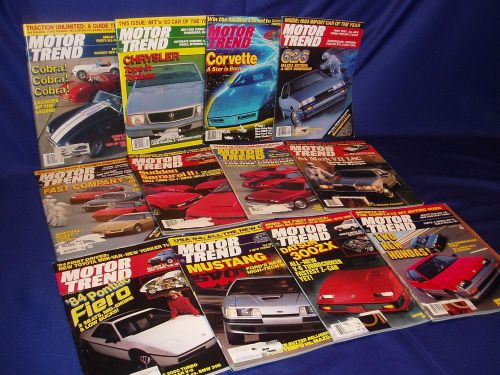 1983 motor trend magazines 11 issues in vg shape,1 in good shape