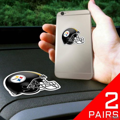 Fanmats - 2 pairs of nfl pittsburgh steelers dashboard phone grips 13113