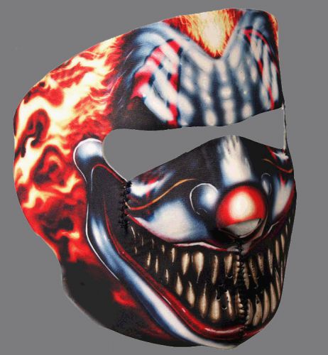 Neoprene clown skull mask biker mask face mask