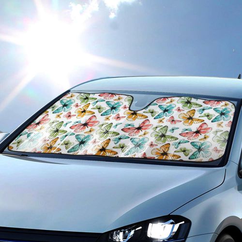 Bdk butterfly sunshade for car windshield autoshade foldable unique design