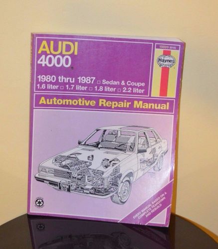 1980-1987 audi 4000 haynes repair manual: 15020 (615)