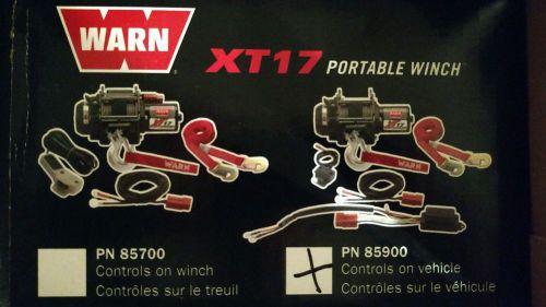 Warn winch portable 1700lb xt17 w/ controls on vehicle #85900