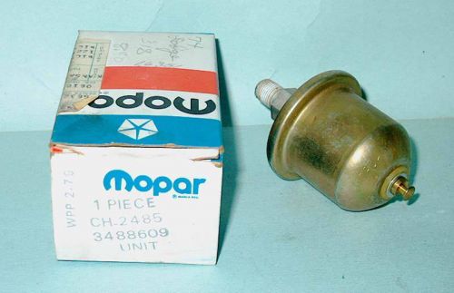 B9 feb 69 (79) introl oil pressure sending unit for gauge nos mopar gold cadmium