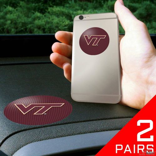 Fanmats - 2 pairs of virginia tech dashboard phone grips 13043