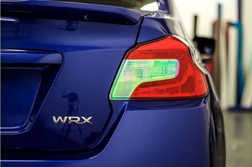 2015+ subaru wrx &amp; sti neo chrome tail light overlay, 2016, 2017+, car vinyls