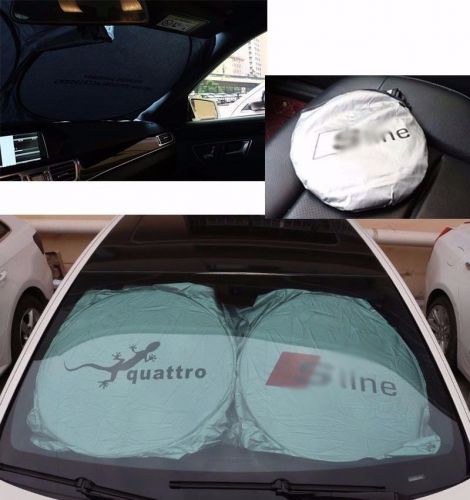 For audi front rear car window foldable sun shade shield cover visor uv block