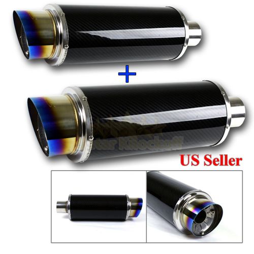 For ford! 2x usa na n1 style sport deep tone carbon fiber exhaust muffler&amp;s tip