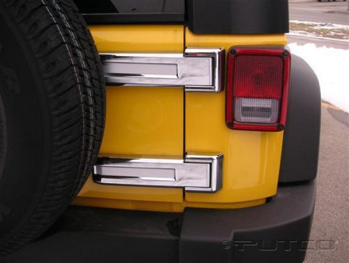 Putco jeep wrangler rear hinge cover fits sahara edition 2008-2014 made in usa