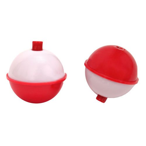 Snap-on round floats, red/white