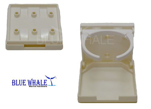 (1pc) blue whale fold-down adjustable drink holder in white