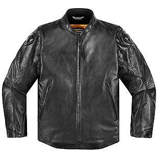 Icon 1000 retrograde mens leather jacket black