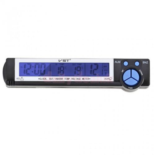 Car digital clock temperature voltage meter thermometer lcd display ts-7043v
