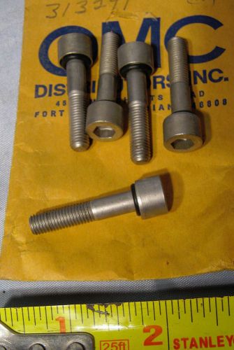 5 x vintage johnson evinrude outboard boat motor bearing housing screw + o-ring