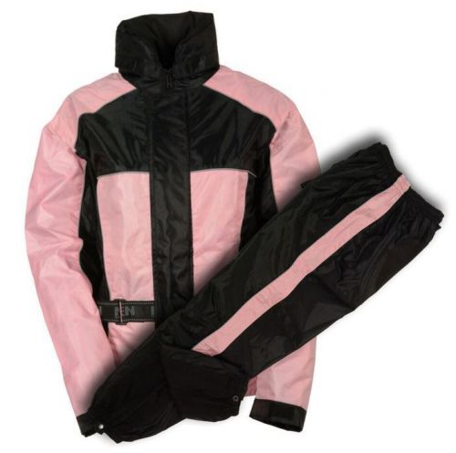 Milwaukee leather ladies rain suit water proof w/ reflective piping  pink
