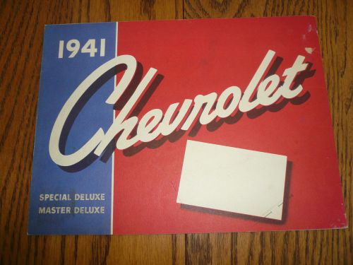 1941 chevrolet sales brochure vintage