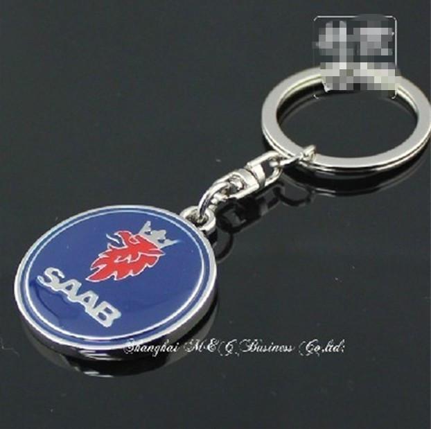 Saab logo keyring keychain saab 99 9-3 9-2x 9-3x free shipping