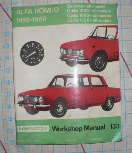 Alfa romeo 1959-1969 intereurope workshop manual #133