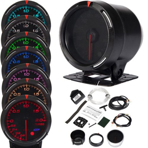 7-color universal 12v led digital oil press pressure gauge meter 0-1000kpa new #