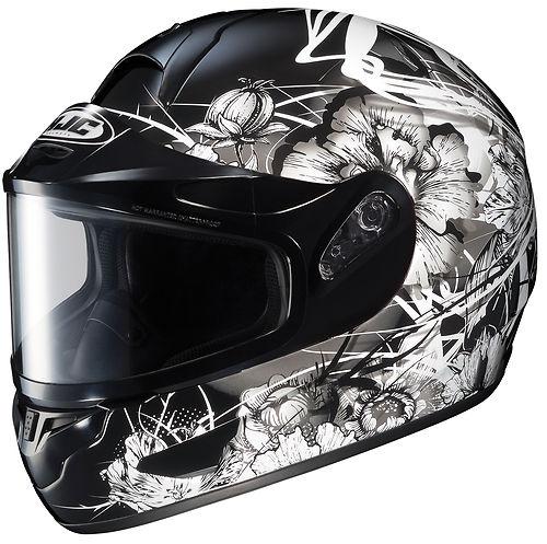 Hjc cl-16 virgo full face snowmobile helmet black size large