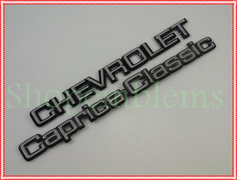 Chevy caprice classic trunk lid script emblems 80-90 nameplate badge 85 87 88 89