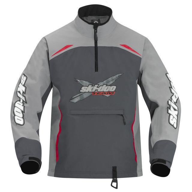 Ski-doo new factory mens sport shell coat/pullover jacket grey/black large lg l