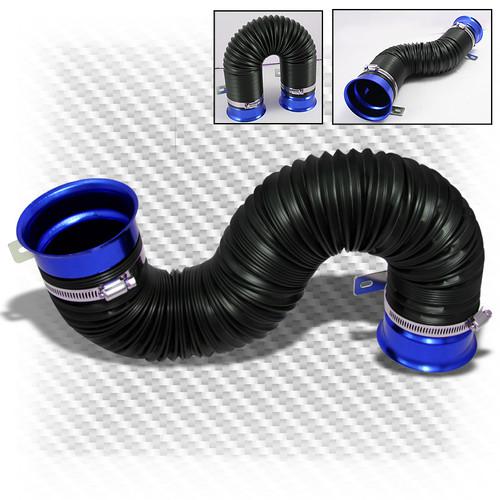D.i.y. air induction hose w/freely adjustion, extendable intake tube kit blue