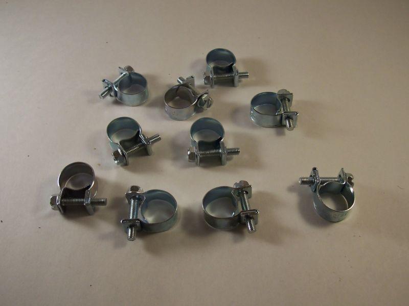 Fuel injection hose clamps for 9/16" to 5/8" o.d. hose -  box of 10 clamps
