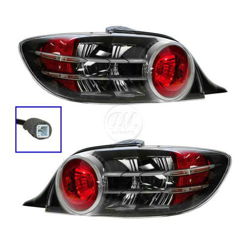 Taillights taillamps lens & housing left lh & right rh pair set for mazda rx-8