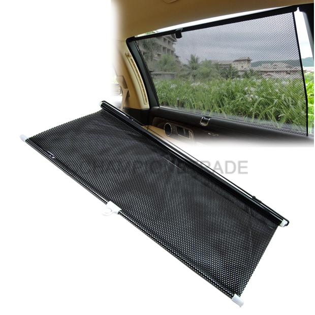 Black car auto retractable handy block shade window sun visor windshield new x1