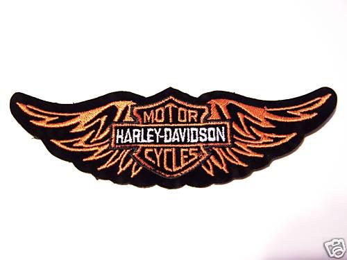 #1122 s harley motorcycle vest patch straight wings  emb339812