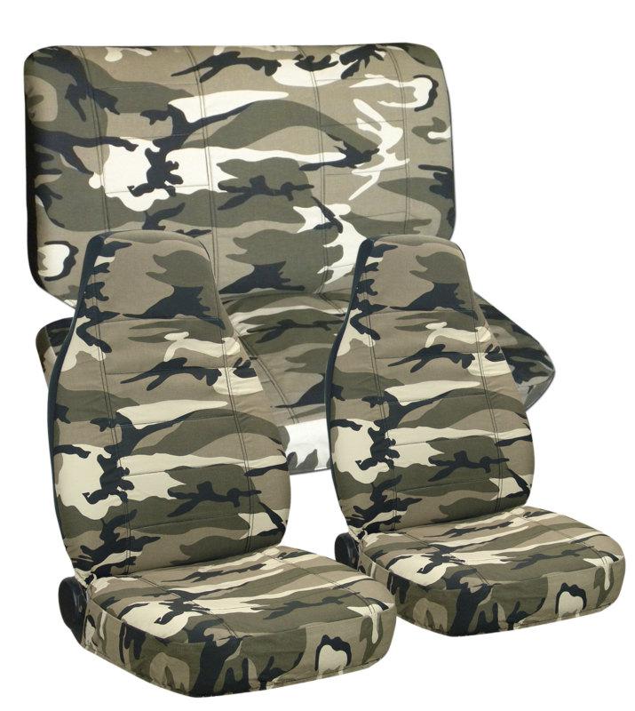 Jeep wrangler yj camo tan # 13  front+rear car seat covers,more in our store