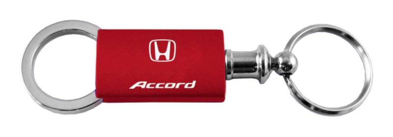 Honda accord red anondized aluminum valet keychain / key fob engraved in usa ge