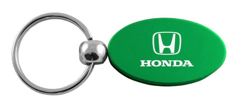 Honda green oval keychain / key fob engraved in usa genuine