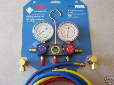 Professional r134a manifold gauge set w/ 72" hoses