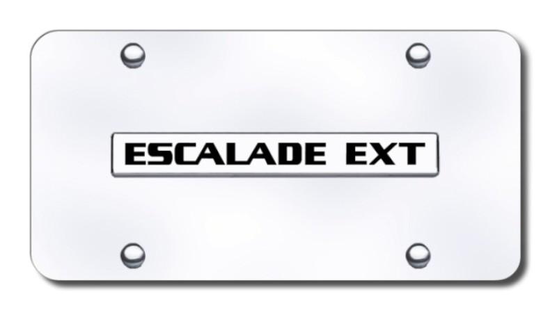 Cadillac escalade ext name chrome on chrome license plate made in usa genuine