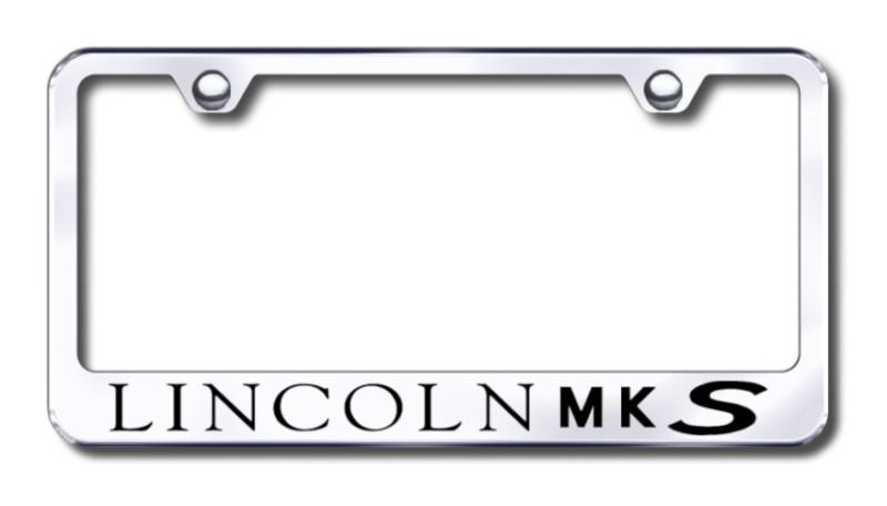 Ford mks  engraved chrome license plate frame -metal made in usa genuine