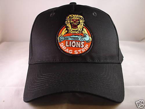 Vintage-style long beach lion's california drag strip race hat baseball cap tire